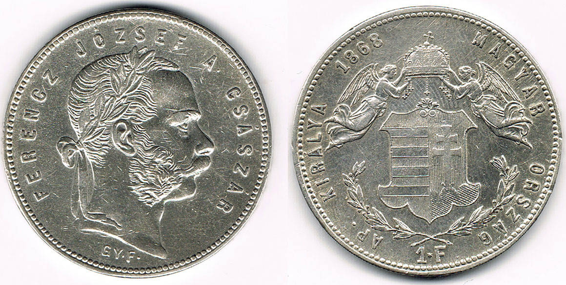 Haus Habsburg Ungarn Franz Joseph Ungarn 1 Forint 1868 Erhaltung