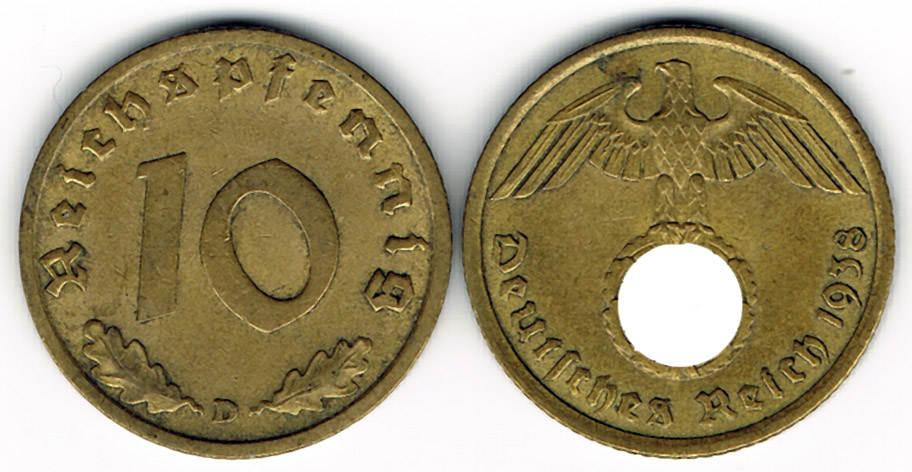 Drittes Reich Reich D Kursm Nze Pfennig Jaeger Nr