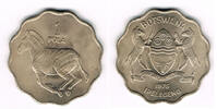 Botswana 1 Pula Botswana 1976, 1 Pula Kursmünze, Zebra, uncirculiert