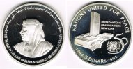 Bahrain 5 Dinars Bahrain, 5 Dinars Silbergedenkmünze "50 Jahre UNO", siehe Scan