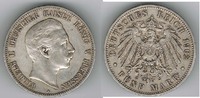 Preußen 5 Mark Preußen 5 Mark 1902 A, Wilhelm II., Erhaltung siehe Scan!
