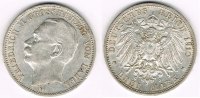 Baden 3 Mark Kaiserreich, Baden, Friedrich II., 3 Mark 1910 G, Erhaltung siehe Scan!