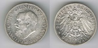 Bayern 3 Mark Kaiserreich, Bayern 3 Mark 1914, König Ludwig III, Erhaltung siehe Scan!