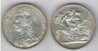 Großbritannien Crown Great britain, Queen Victoria, One Crown 1890, silver, like scan