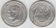 Türkei 100 Kurus Turkey 1934, silver coin, 100 Kurus, like scan