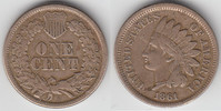 USA 1 Cent USA, 1 Cent 1861, Indian Head, like scan