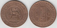 Französisch Indochina 1 Centime Französisch-Indochina, Kursmünze 1 Centimes 1885, Erhaltung siehe Scan!