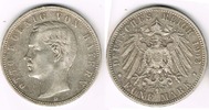 Kaiserreich - Bayern 5 Mark Deutsches Kaiserreich, Bayern, König Otto, 5 Mark 1903 D, Silber!
