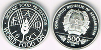 Afghanistan 500 Afghanis afghanistan silver coin 1981, proof, "FAO"