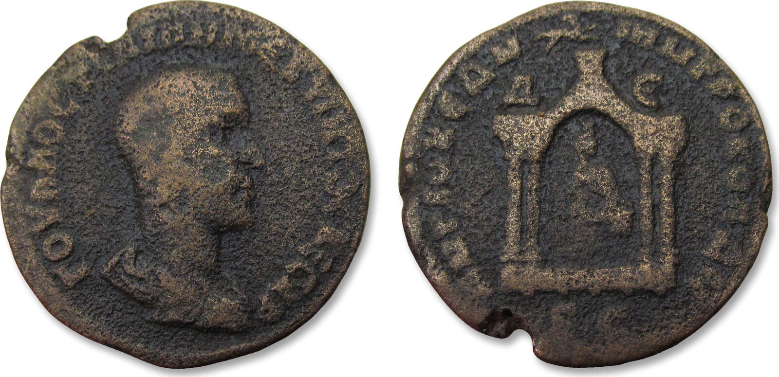 ROMAN EMPIRE AE 29mm 8 Assaria 250 251 A D Hostilian As Caesar