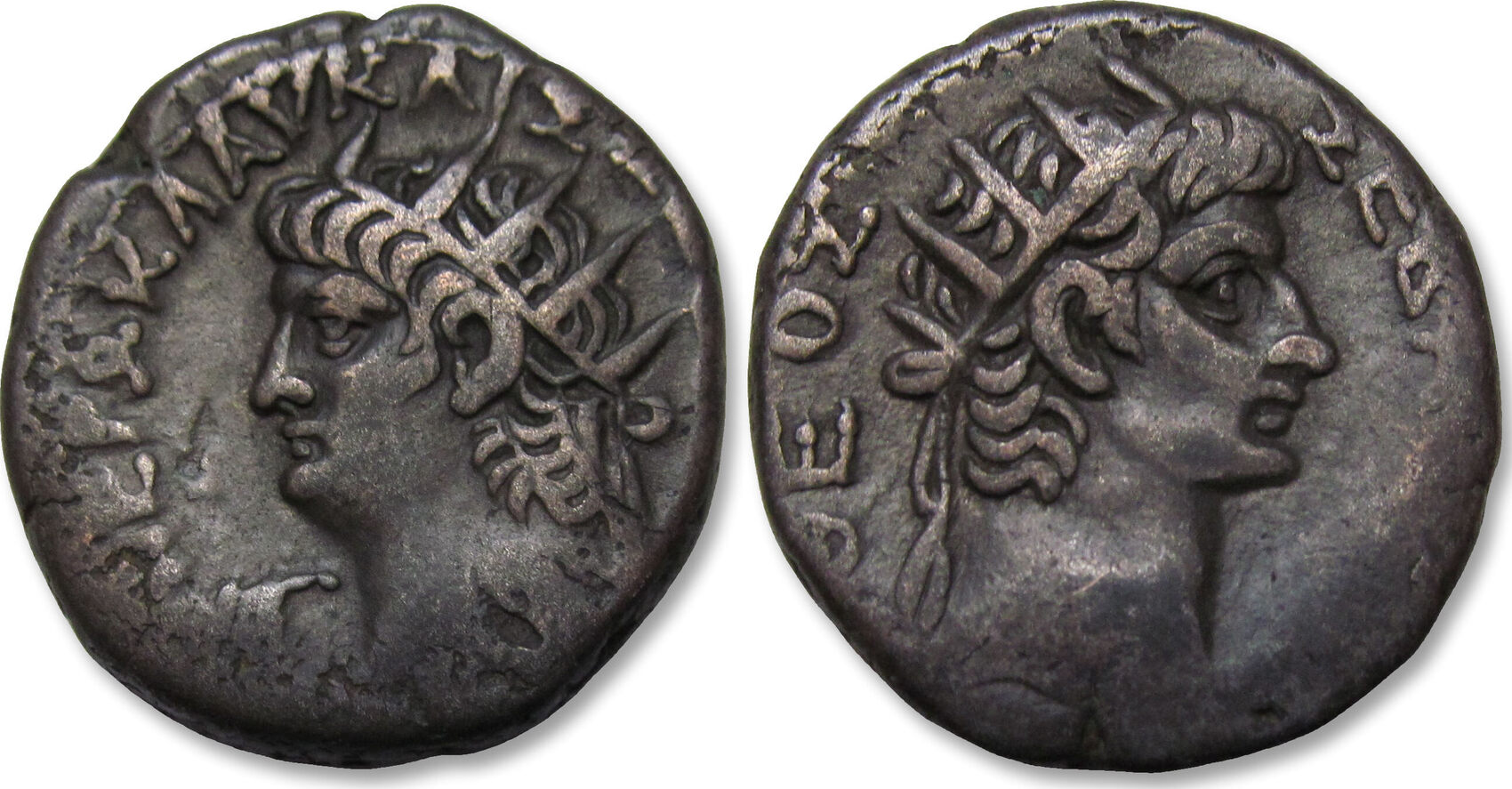 Roman Empire Billon Mm Tetradrachm A D Nero With Divus