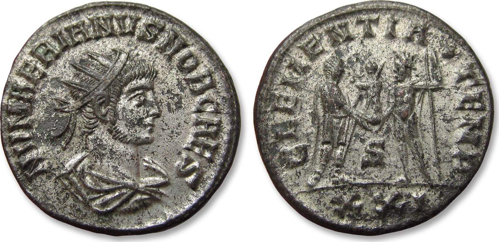 ROMAN EMPIRE AE Silvered Antoninianus 282 283 A D Numerian