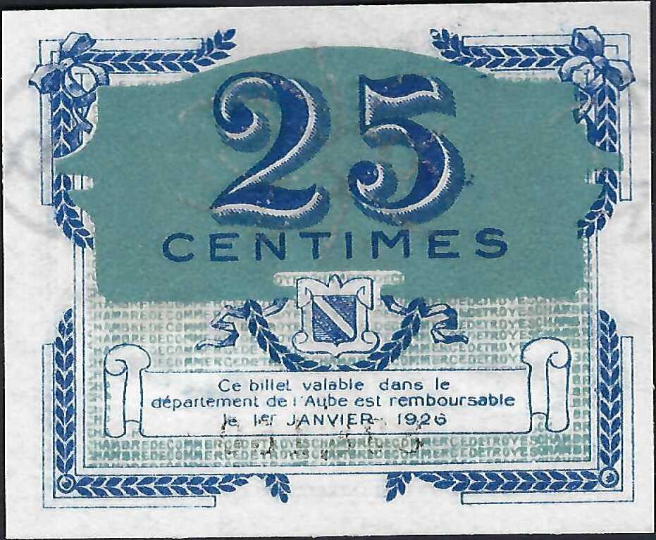 France Frankreich Troyes Centimes Remboursable