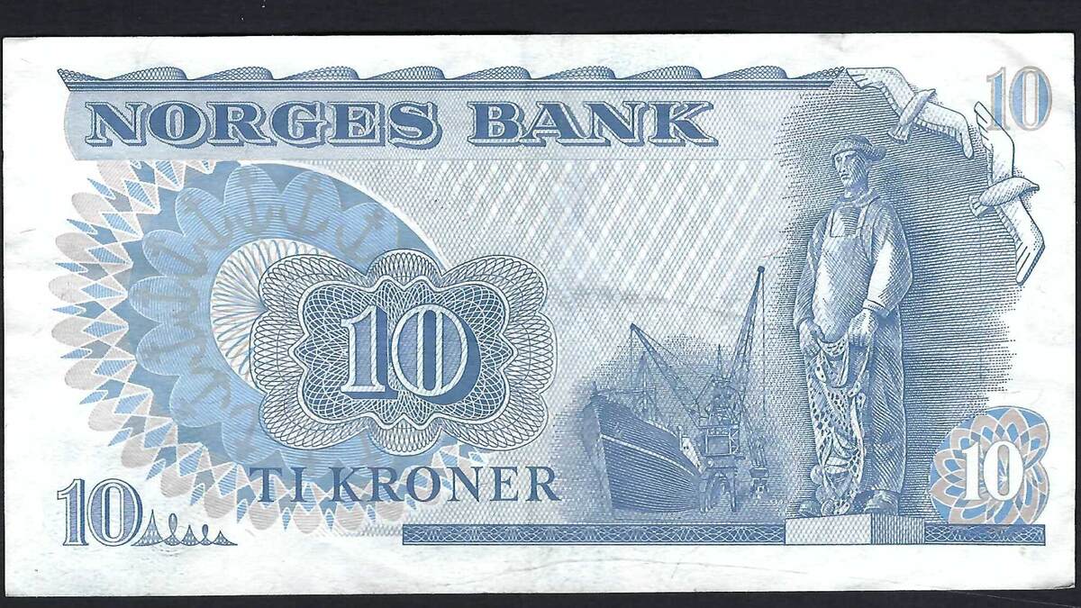 Norvège Norway Norwegen 10 Kroner 1983 Norges Bank S MA Shops