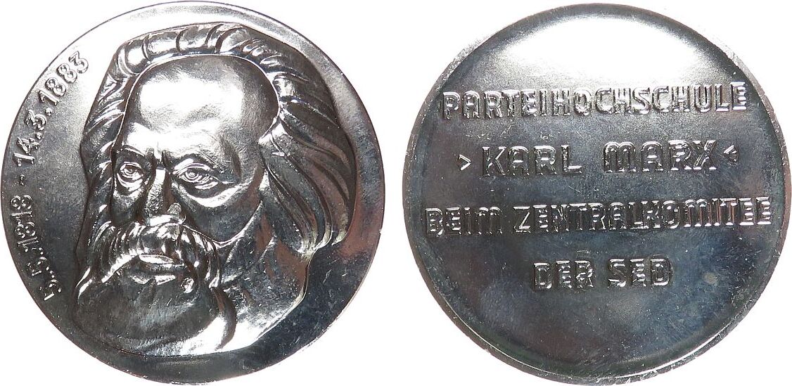 Ddr Medaille O J Wm Zentralkomitee Der Sed Parteihochschule Karl