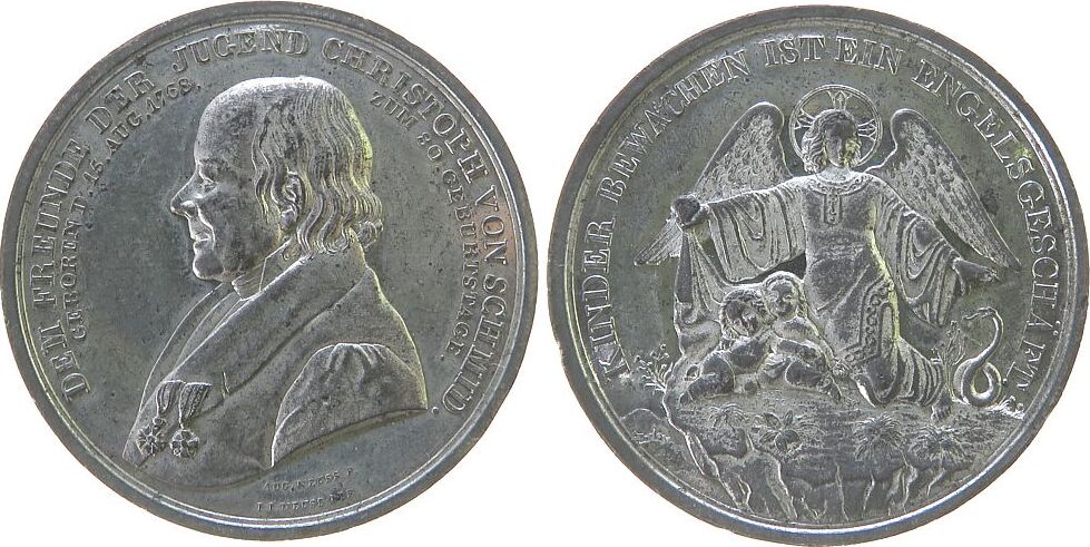 Personen Medaille 1848 O J Zinn Schmid Johann Nepomuk Christoph