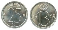 Belgien 25 Centimes KN Belgie, Schön 123