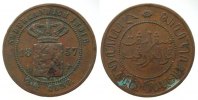 Niederl. Indien 2 1/2 Cents Ku kleine Randstöße
