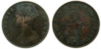 Hong Kong 1 Cent Ku Vicoria, 14 Perlen