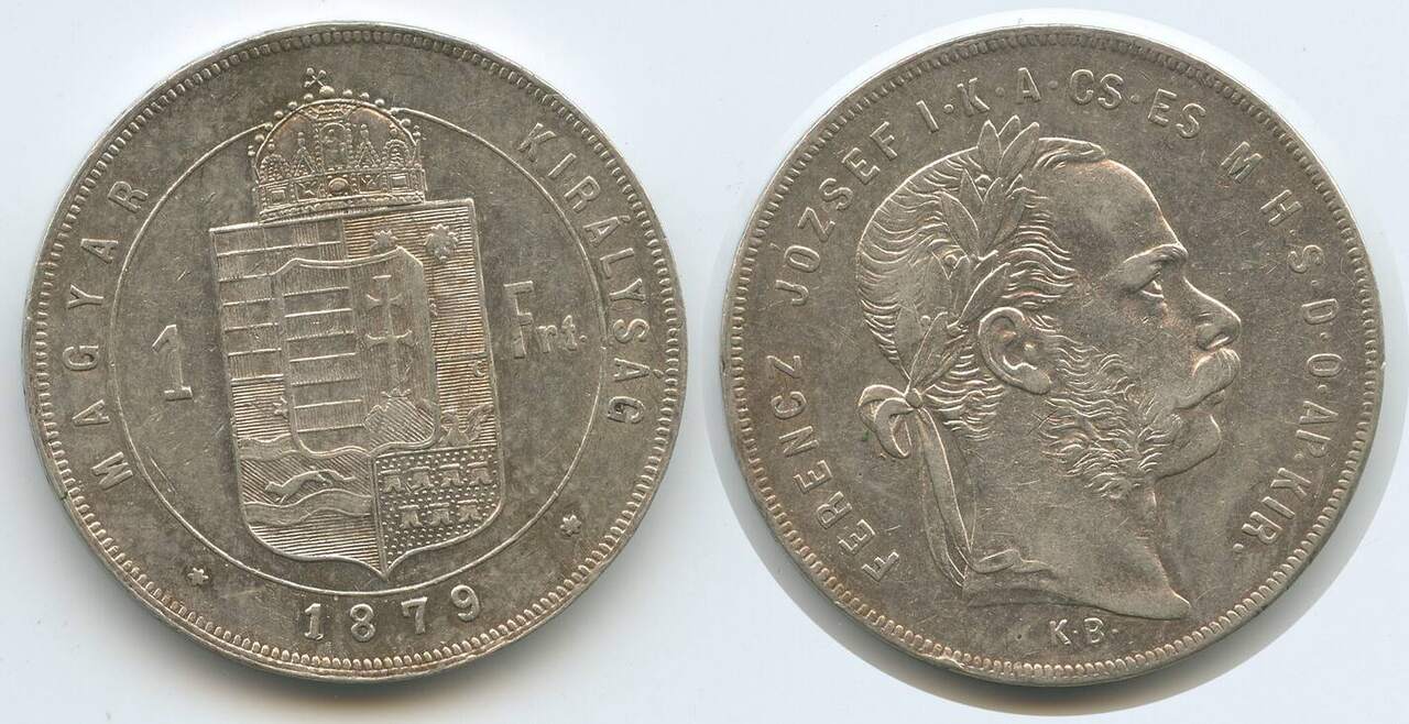 Ungarn Kaiserreich Österreich 1 Forint Silber 1 Florin Frt 1879 KB