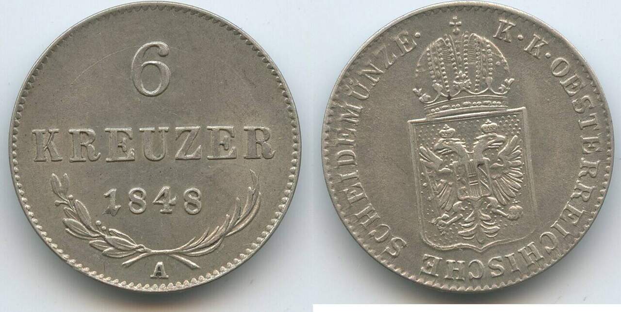 Sterreich Kaiserreich Kreuzer Silber A Wien H Franz