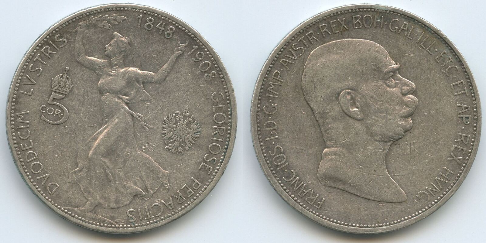 Österreich 5 Corona 1908 G0140 Anniversary of Reign Franz Joseph I