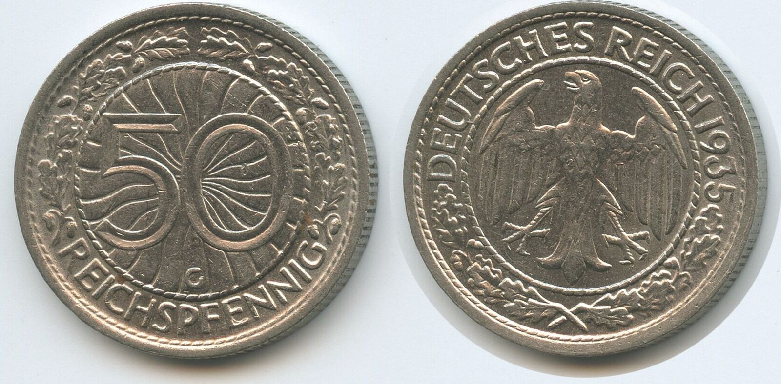 Deutsches Reich Weimar Reichspfennig G Karlsruhe G Rar