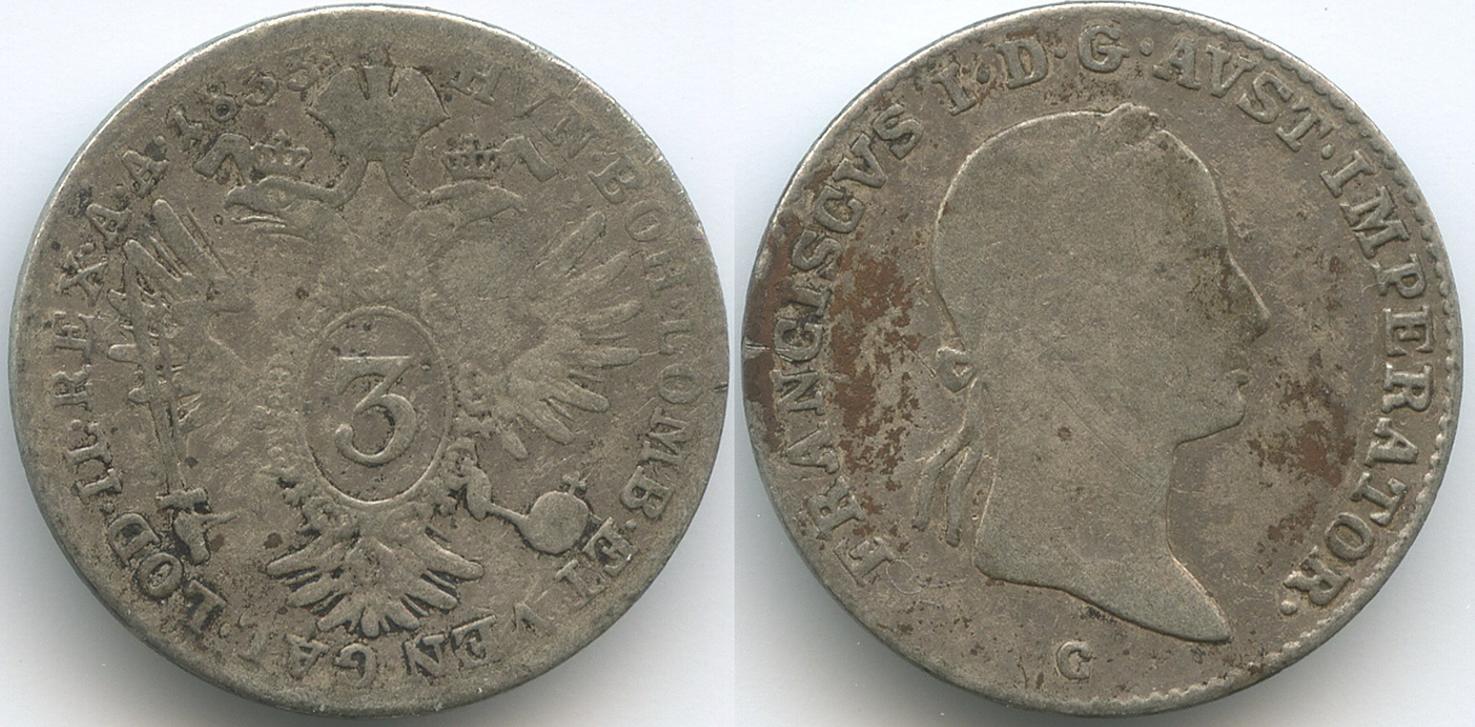 Rdr Sterreich B Hmen Prag Kreuzer Silber C M Franz Ii