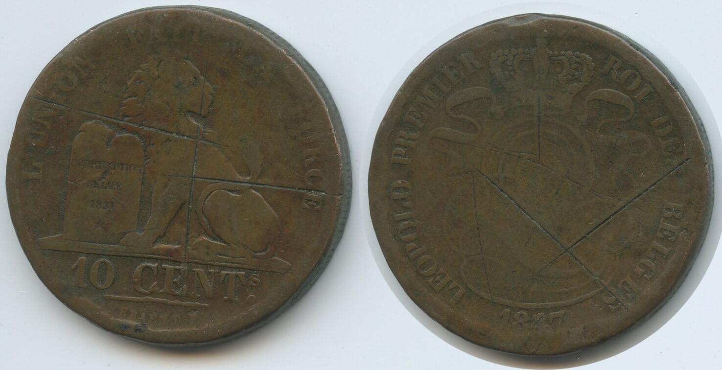 Belgien Centimes Berpr Gung Auf G Belgium Scarce