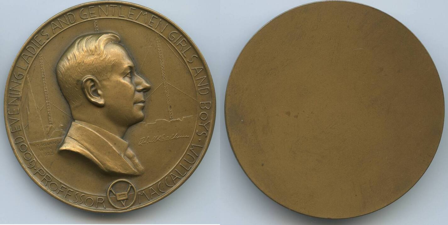 Österreich Wien Große Bronzemedaille 1929 GY570 Professor MacCallum