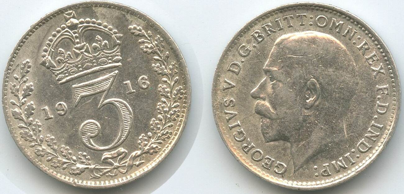 Großbritannien 3 Pence 1915 G13841 Georg V 1910 1936 Great Britain