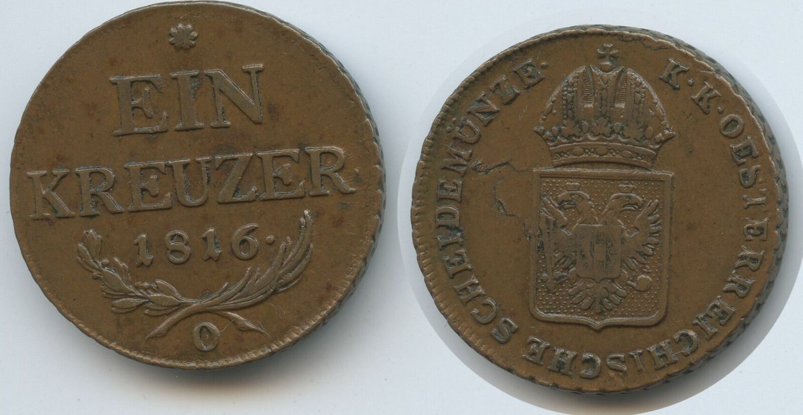 Österreich Ungarn Rumänien 1 Kreuzer 1816 O Orawitz G5383 Franz II