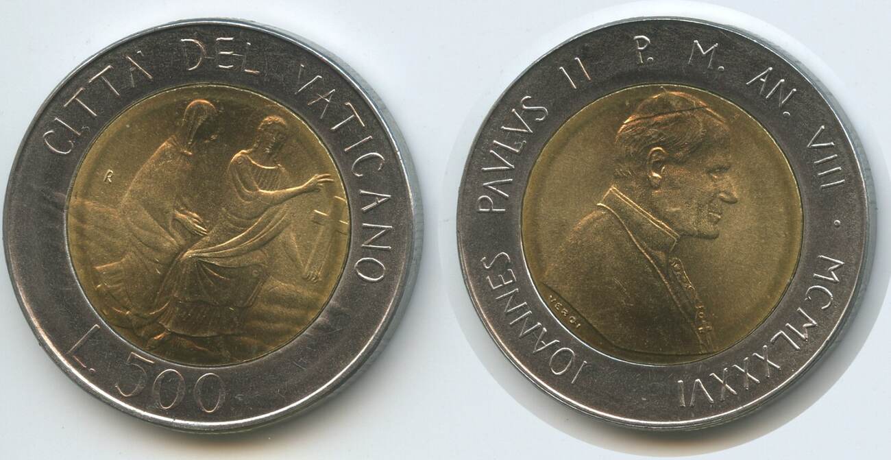 Vatikan Italien Kirchenstaat 500 Lire 1986 VIII G1660 Maria Und Jesus