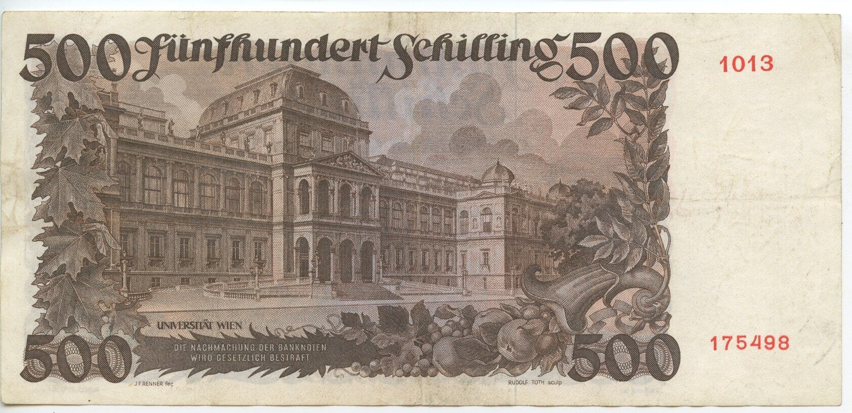 Sterreich Republik Schilling Gb Rar Banknote