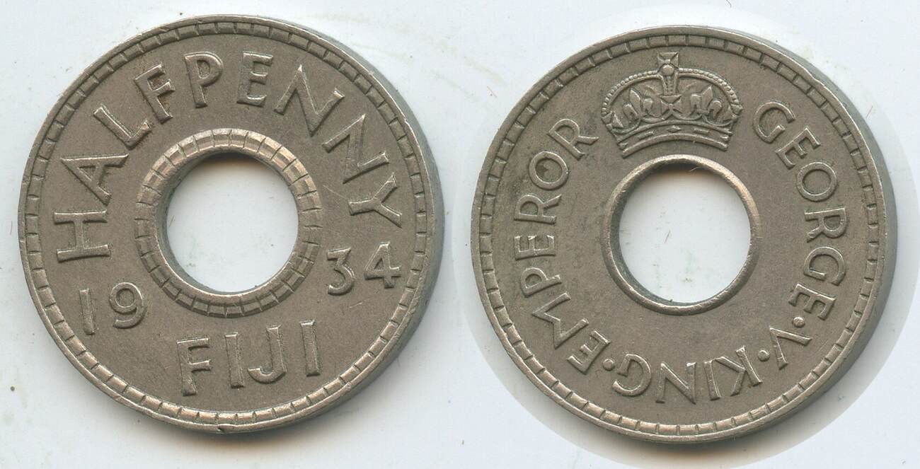 Fidschi Half Penny Penny G King Georg V Fiji