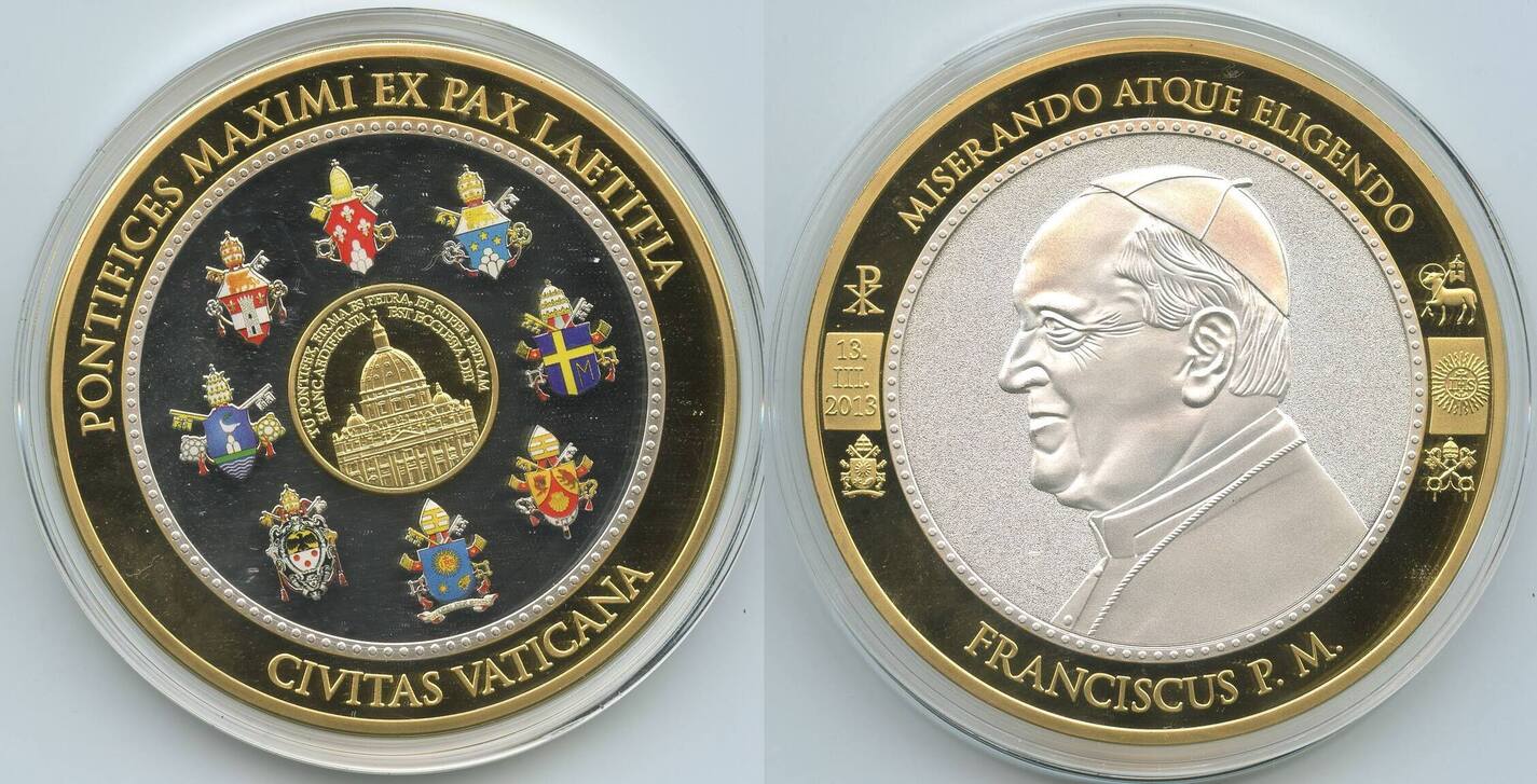 Vatikan Italien Kirchenstaat Große Medaille M 0414 Papst Franziskus