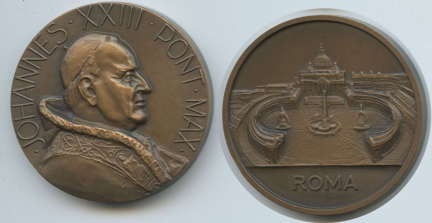 Vatikan Italien Kirchenstaat Bronzemedaille M 7250 Papst Johannes