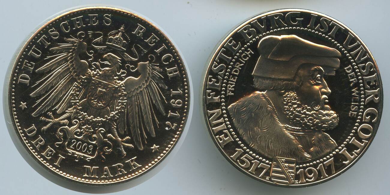 Deutschland Bundesrepublik 3 Mark 1917 Medaille 2003 G0244 Deutsches