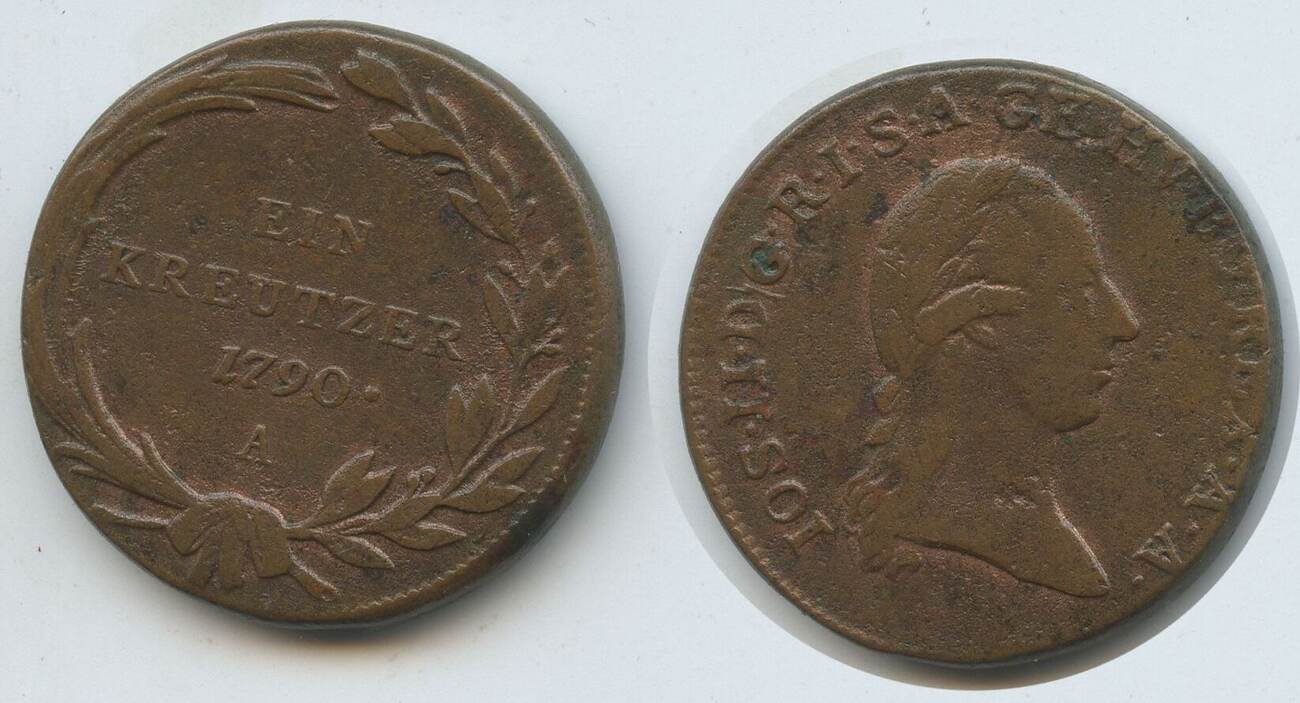 RDR Österreich Ungarn 1 Kreuzer 1790 S Schmöllnitz G5999 Joseph II