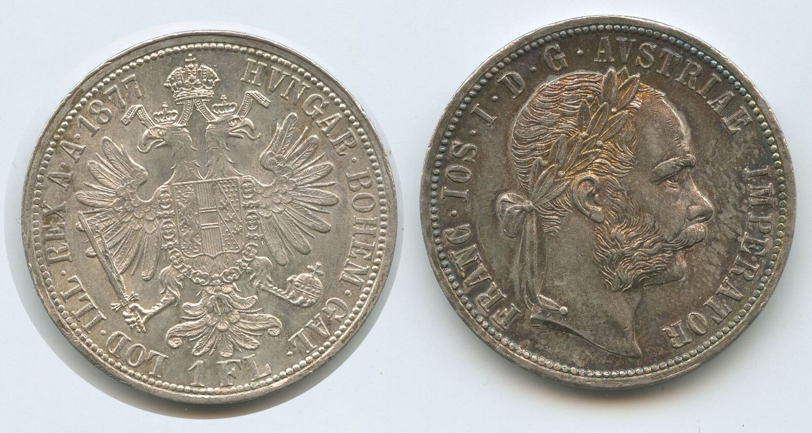 Sterreich Kaiserreich Florin Fl Gulden Silber Wien G