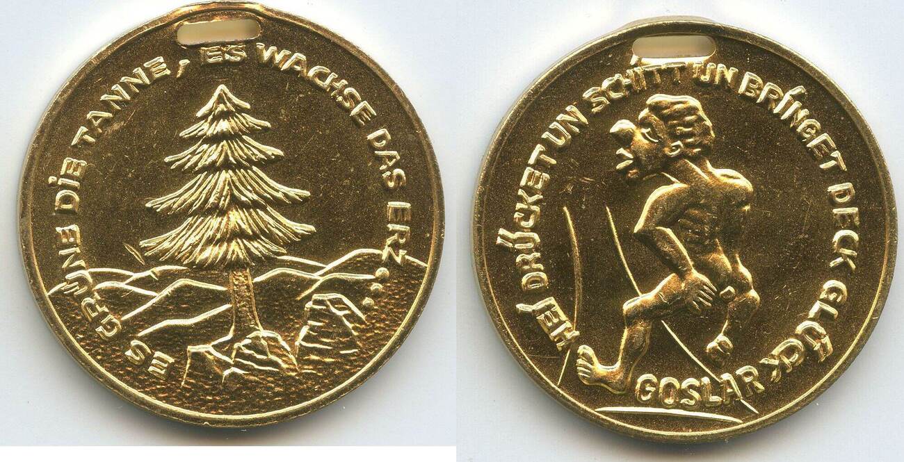 Deutschland Goslar Medaille um 1970 G16459 Goslar Dukatenmännchen Der