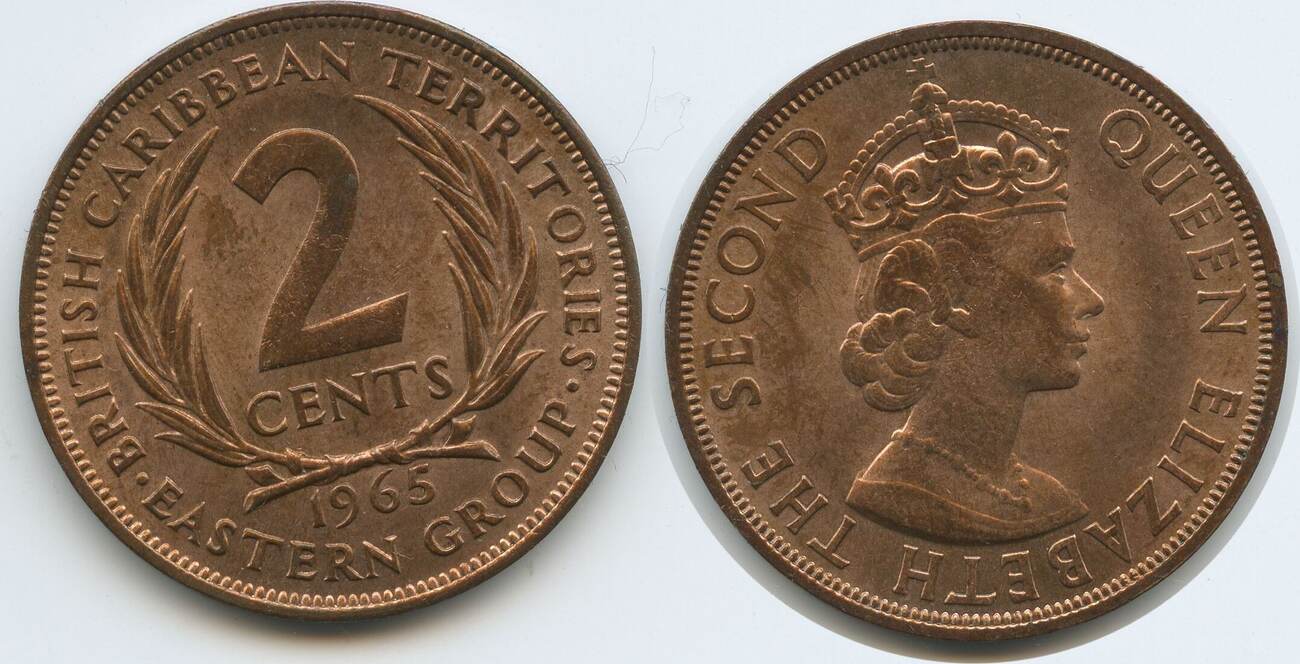 Ostkaribische Staate Eastern Caribbean States 2 Cents 1965 G12387