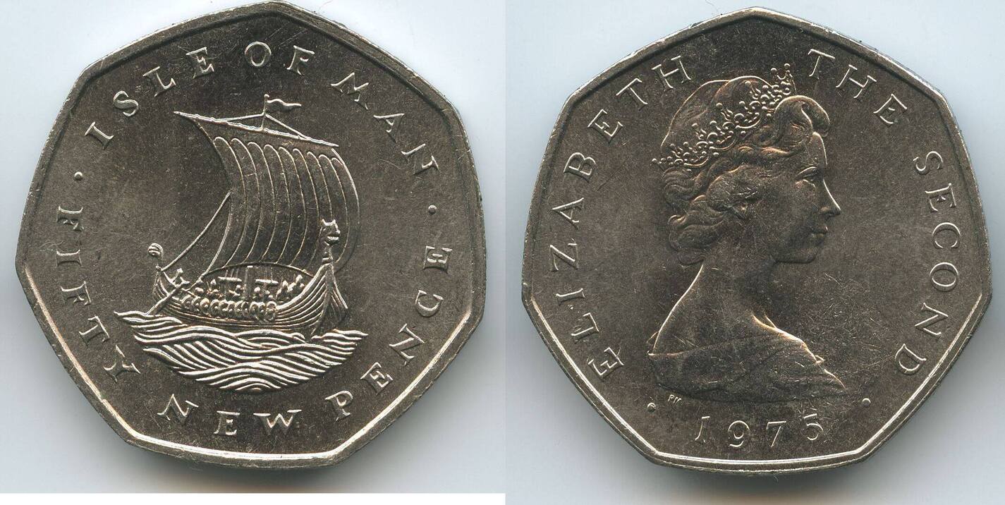 Insel Man Isle Of Man New Pence G Wikingerschiff Viking