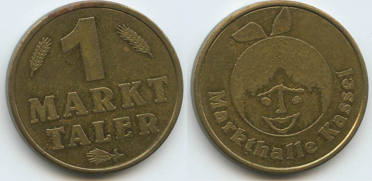 Deutschland Bundesrepublik Hessen Wertmarke Markt Taler Jeton Token