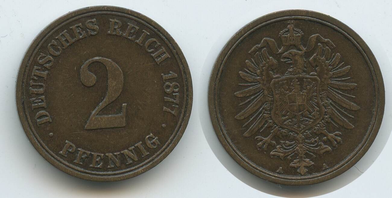 Deutsches Reich Kaiserreich Pfennig A Berlin G Wilhelm I