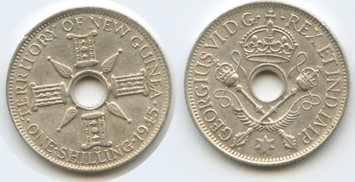 Britisch Neuguinea Shilling Silber One Shilling G New