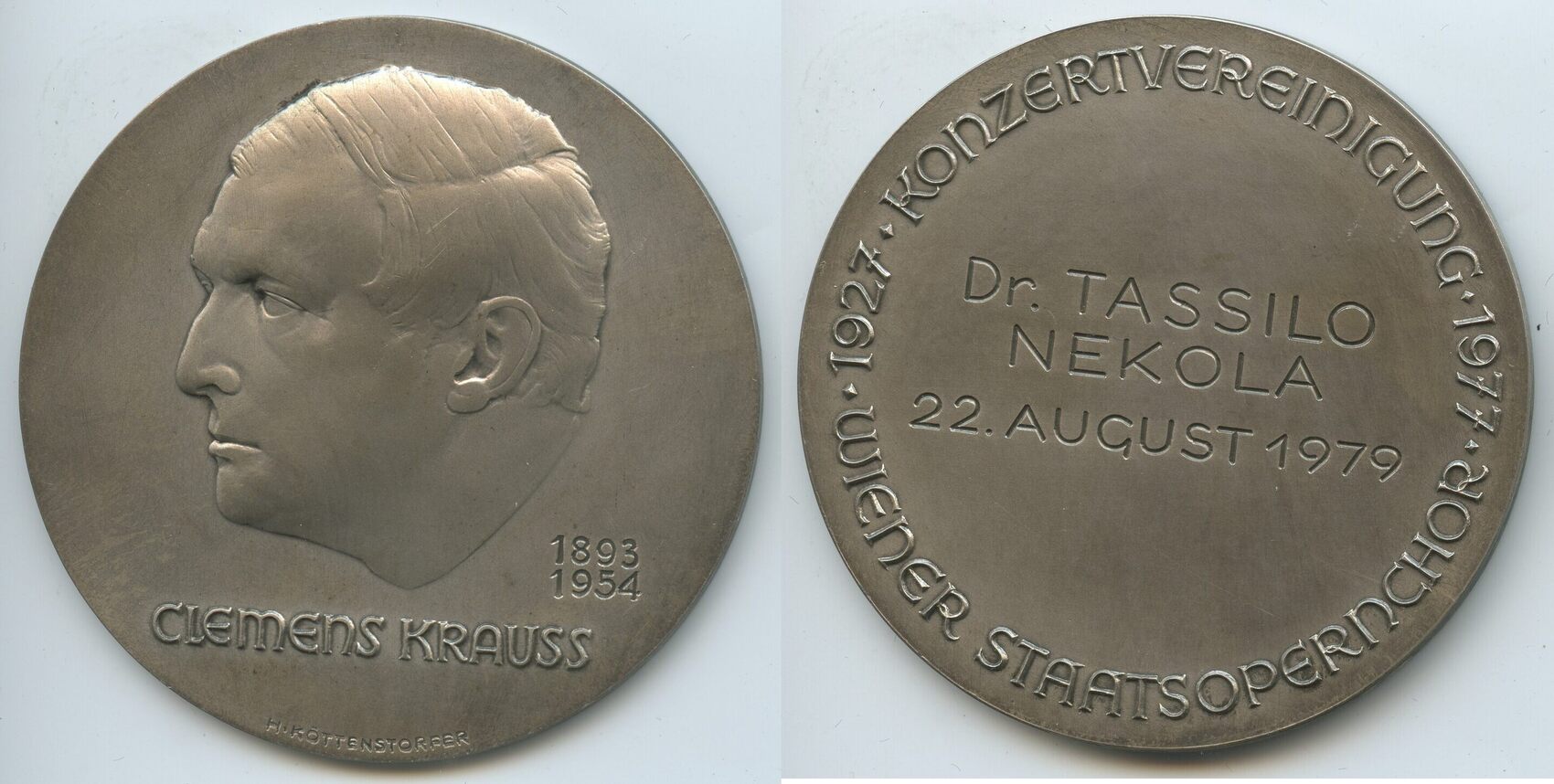 Sterreich Wien Salzburg Clemens Krauss Medaille In Silber M