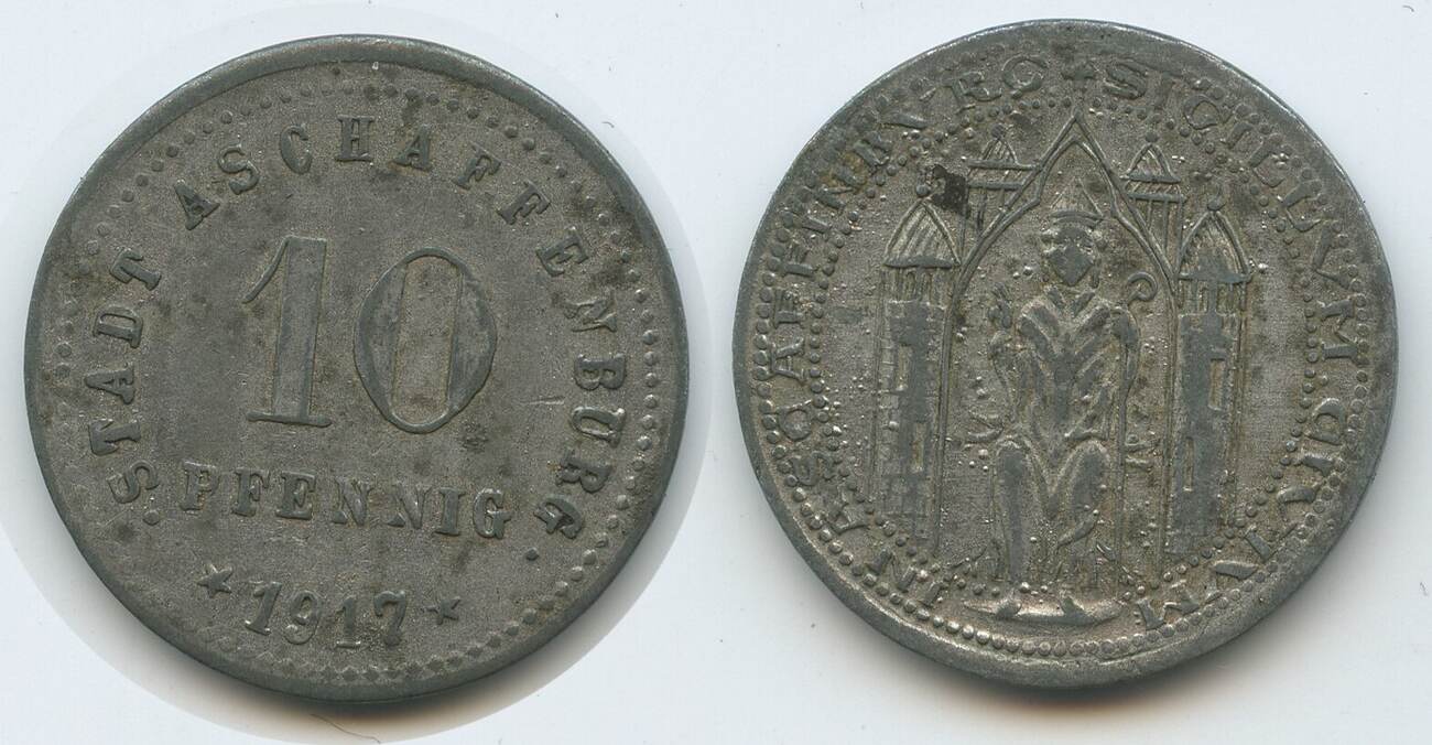 Deutsches Reich Bayern 10 Pfennig Notgeld 1917 G4961 Stadt