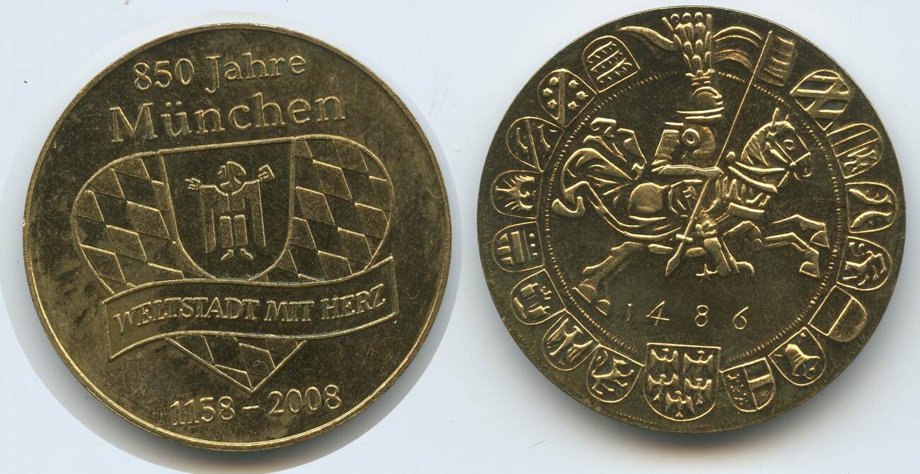 Deutschland Bundesrepublik Bayern Medaille 1158 2008 G5032 850 Jahre