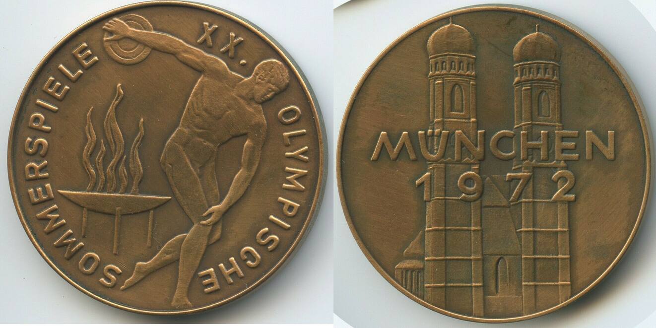 Deutschland Bundesrepublik Bayern Medaille 1972 GX015 XX Olympische